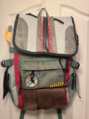 Bioworld Star Wars Book Of Boba Fett Backpack School Mandalorian EUC